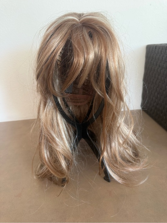 Other - Blonde Layered Synthetic Wig with Bangs - Natural Blonde